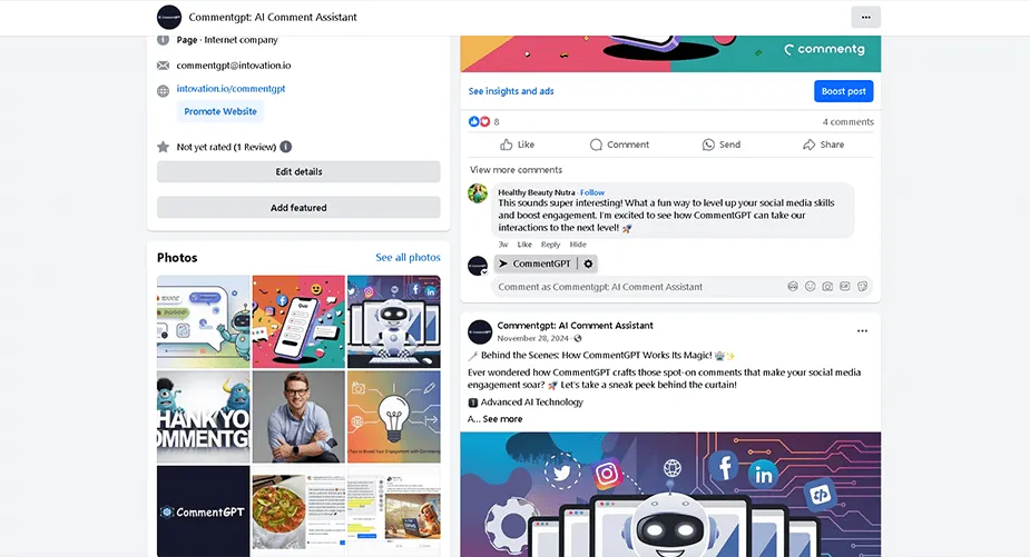 Supported social media platforms for CommentGPT
