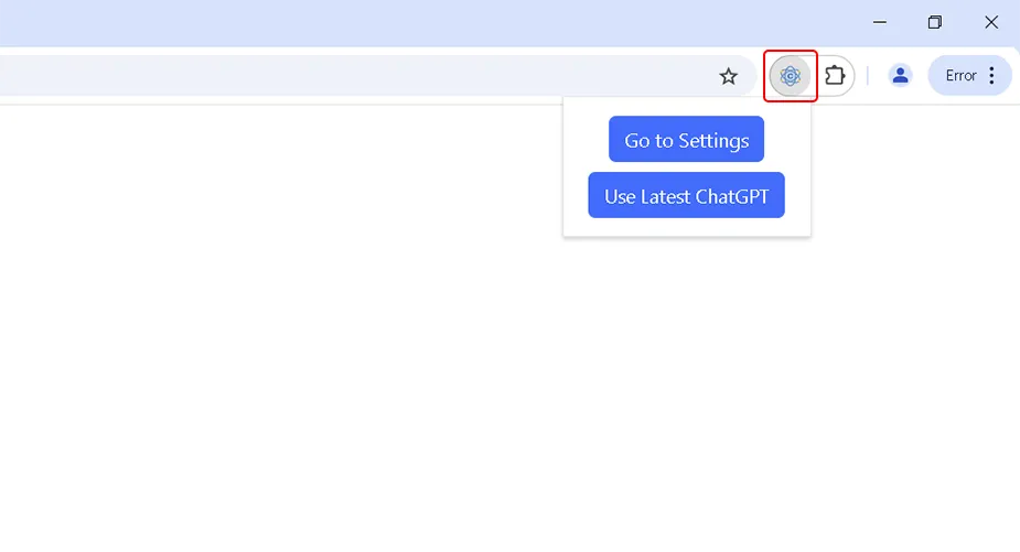 The CommentGPT icon in the Chrome extension bar